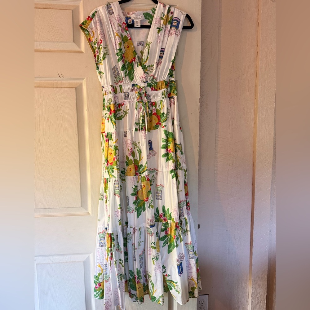 Rachel Zoe Floral Sleeveless Maxi Dress | Tie Waist | Cottagecore